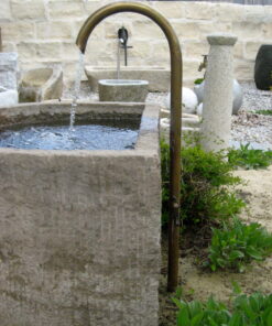 Zubehör: Wasserzulauf freistehend, Schmiedebronze, mit Absperrhahn