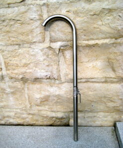 Zubehör: Wasserzulauf freistehend, Edelstahl gebürstet, mit Absperrhahn