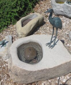 Wasserspiel mit Reiher